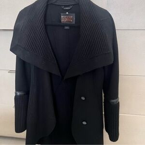 Mackage wool with leather details coat. Very high quality. Size xs